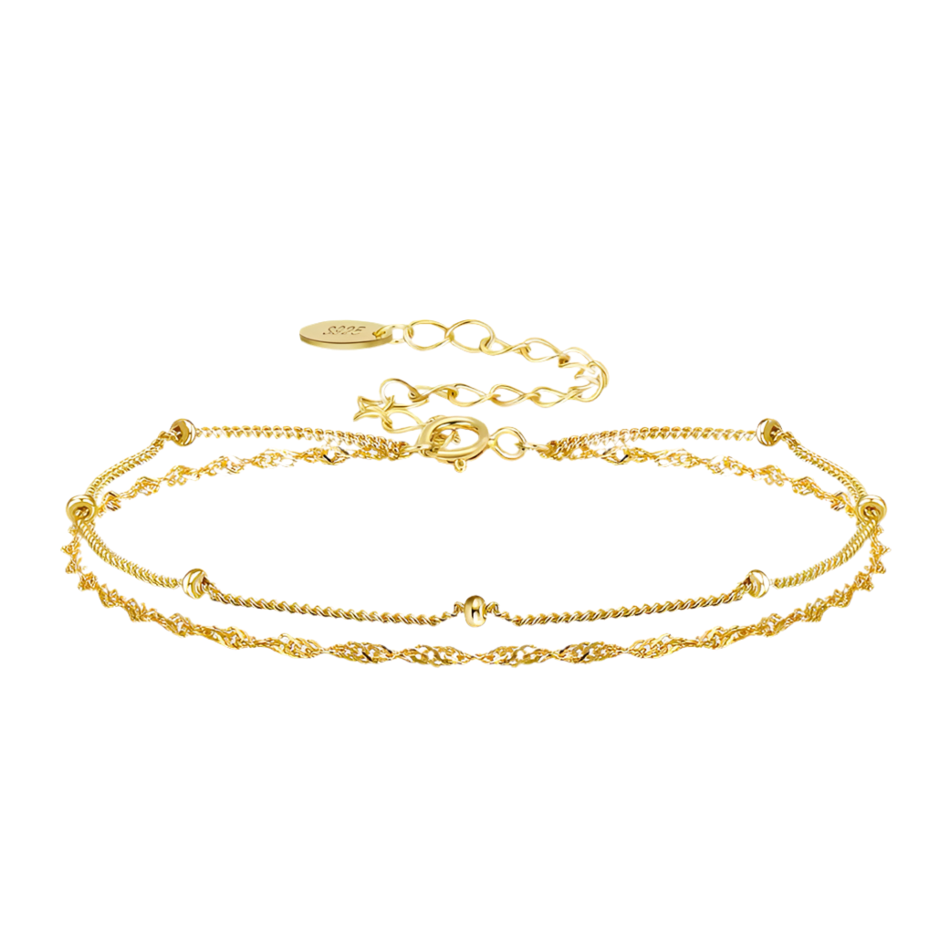 Gold Double Chain Bracelet